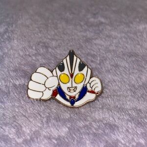 Crime Fighting Cartoon Superhero Robot Metal & Enamel Pin